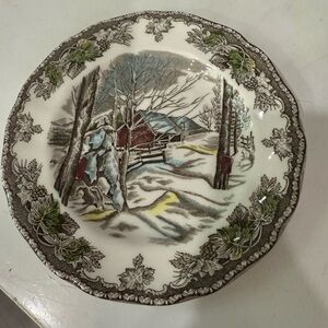 Johnson Bros The Friendly Village Sugar Maples 6 inch dessert plate England